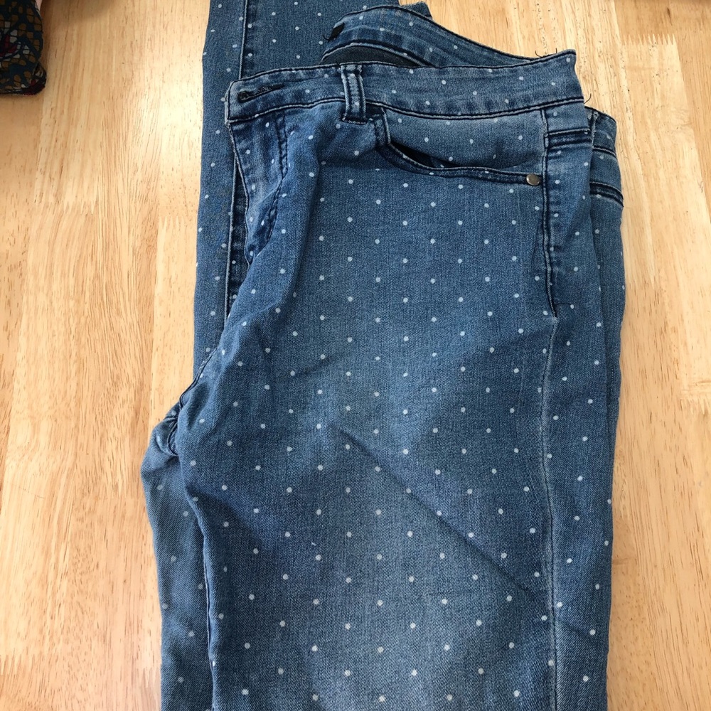 Polka dot jeans